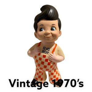 Vintage 1973 Bob's Big Boy Piggy Bank Vinyl Doll 9" Figure